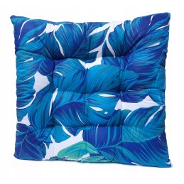 Dygsniuota kėdės pagalvėlė 35x35 turkio spalvos lapeliai