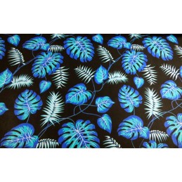 Dygsniuota kėdės pagalvė 35x35 monstery turquoise ant juodos spalvos