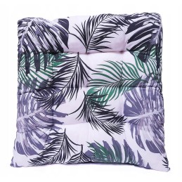 Dygsniuota kėdės pagalvėlė 35x35 žalių lapų mišinys