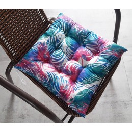 Dygsniuota kėdės pagalvėlė 35x35 baltos plunksnos