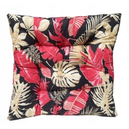 Dygsniuota kėdės pagalvėlė 35x35 mix raudoni lapai