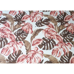 Dygsniuota kėdės pagalvėlė 35x35 monstera ruda