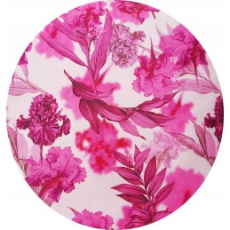 Apvalus pagalvės užvalkalas 32cm 3D gėlės