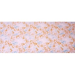 Apvalus pagalvės užvalkalas 32cm rožinio aukso ornamentas