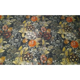 Apvalus pagalvės užvalkalas 32 cm aukso spalvos gėlės