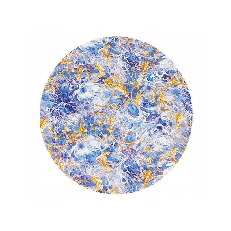 Apvalus pagalvės užvalkalas 32cm ornam golden sky