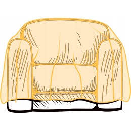 Apsauginė folija vienvietė sofa 243,8 x 137,2 cm storio 50 mikronų