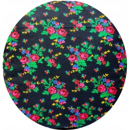 Apvali taburečių pagalvėlė, 32 cm, 100% aukštumos medvilnė, juoda