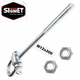 Sūpynių kablys su apkabomis m12x200