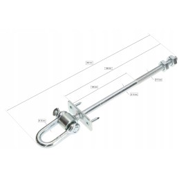 Sūpynių kablys su apkabomis ir kaiščiais m10 x 190 mm