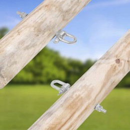 Sūpynių kablys su apkabomis m12