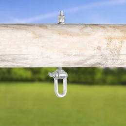 Sūpynių kablys su apkabomis m12