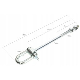 Sūpynių kablys su apkabomis m12x190 mm