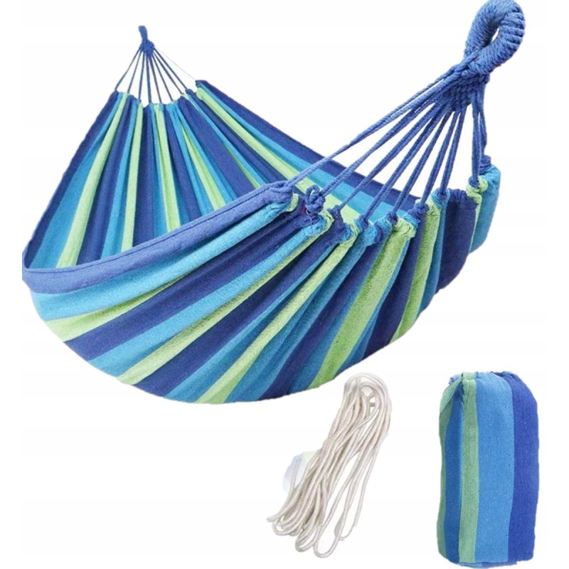 Tvirtas sodo hamakas 1 asmeniui supamasis gultas + užvalkalas 200x70 cm