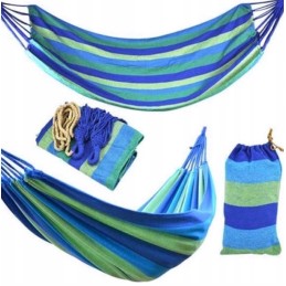 Tvirtas sodo hamakas 1 asmeniui supamasis gultas + užvalkalas 200x70 cm