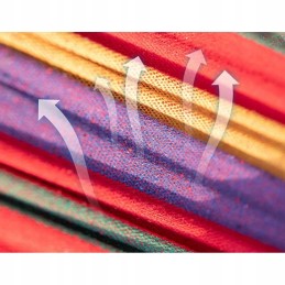 Sodo hamakas 1 asmeniui supamas sūpynės šezlongas + užvalkalas 200x70 cm + virvės