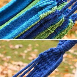 Sodo hamakas 1 asmeniui supamas sūpynės šezlongas + užvalkalas 200x70 cm + virvės