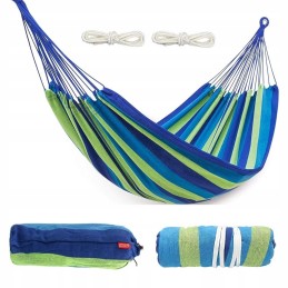 Sodo hamakas 1 asmeniui supamas sūpynės šezlongas + užvalkalas 200x70 cm + virvės