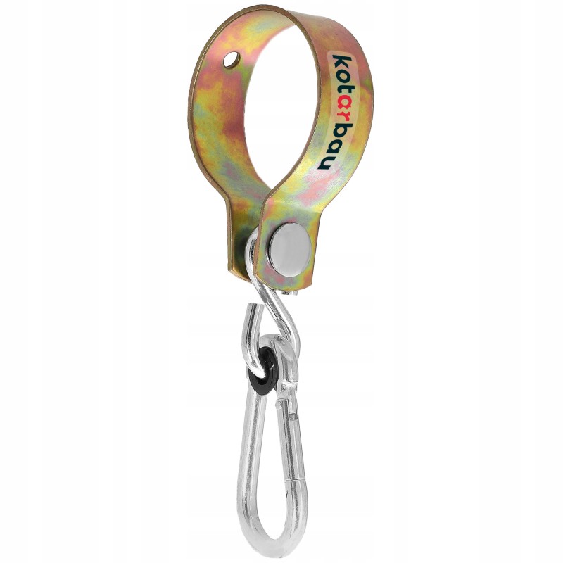 Užspaudžiamas sūpynės kablio karabino tvirtinimas 80 mm