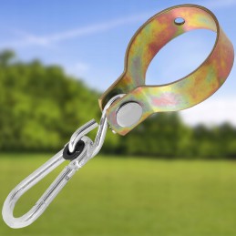 Užspaudžiamas sūpynės kablio karabino tvirtinimas 80 mm