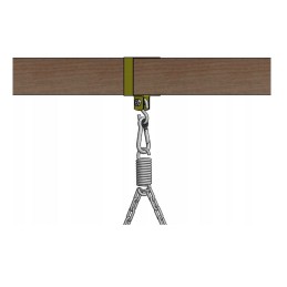 Sūpynių kablys, sijos apkaba, karabinas 90x90