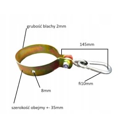 Kabliukas skirtas 100mm hamako sūpynių + karabino tvirtinimui