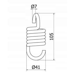 Spyruoklė sūpynėms ø7 5 zw fi.41x105
