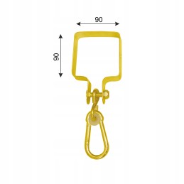 Sūpynių tvirtinimas - su kvadratiniu spaustuku - mhk 90