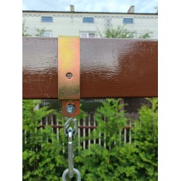 Sūpynių tvirtinimo spaustukas 100x100mm + kabliukas