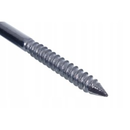 Nerūdijančio plieno kabliukas su sriegiu medienai 6x60 mm ir žiedu 6x35