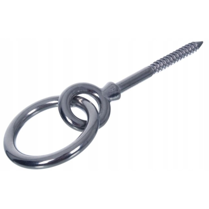 Nerūdijančio plieno kabliukas su sriegiu medienai 6x60 mm A4