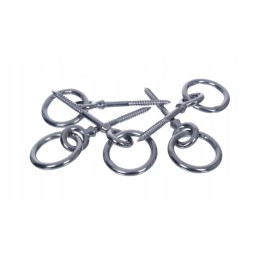 Nerūdijančio plieno kabliukas su sriegiu medienai 6x60 mm A4