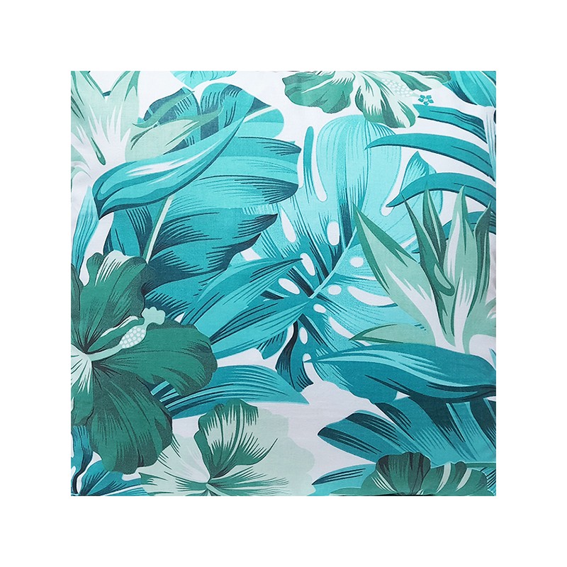 Kvadratinė išmatų pagalvėlė 30 cm medvilnė, 100% Monstera gėlių turkis