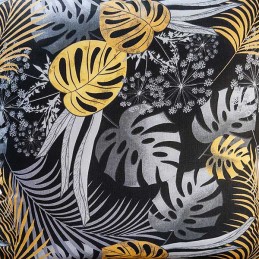 Kvadratinė pagalvėlė taburetė 30 džiunglių lapų sz-cz