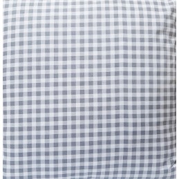 Kvadratinė taburetė pagalvėlė 30cm pilkai languota