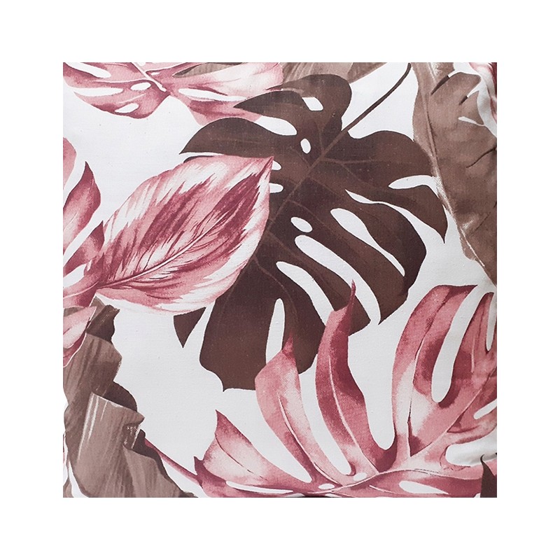 Kvadratinė išmatų pagalvėlė 30cm, 100% medvilnė, monsteros ruda