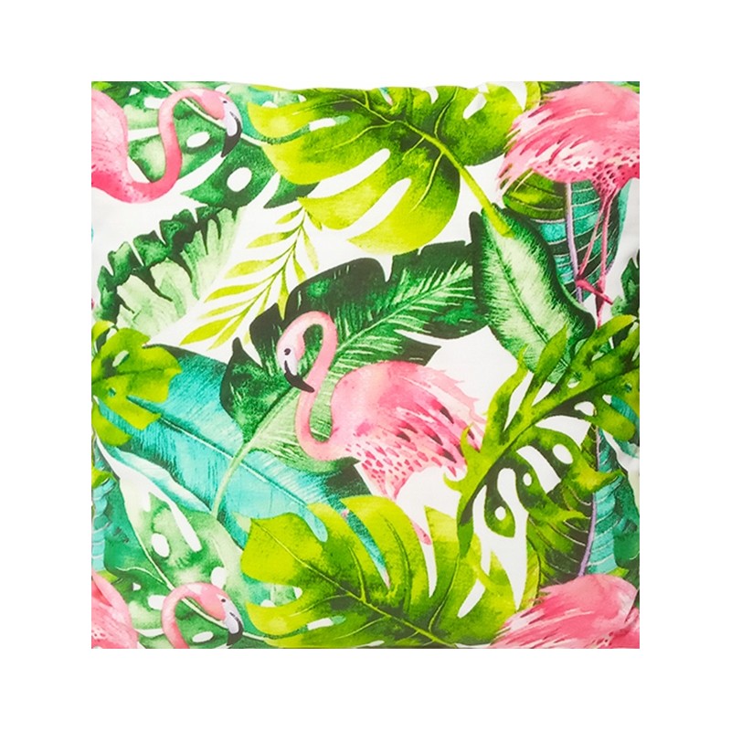 Kvadratinė pagalvėlė taburetė 30cm medvilnė 100% flamingai gėlėmis