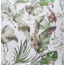 Kvadratinė taburetė pagalvėlė 30cm medvilnė 100% džiunglių flamingai