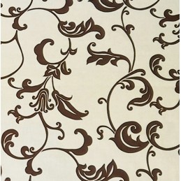 Kvadratinė išmatų pagalvėlė 30cm, 100% medvilnė, smėlio spalvos gėlės