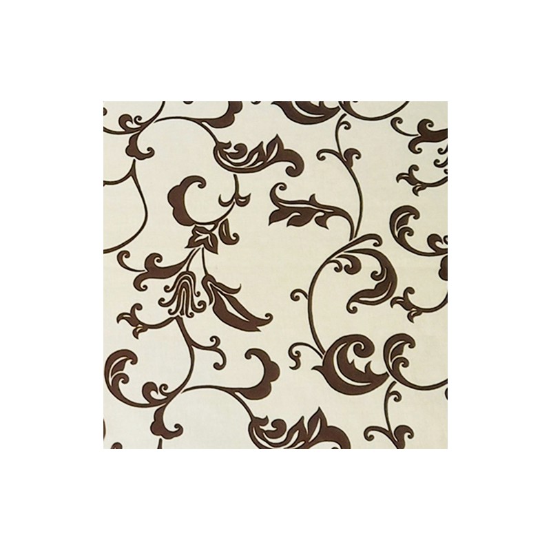 Kvadratinė išmatų pagalvėlė 30cm, 100% medvilnė, smėlio spalvos gėlės