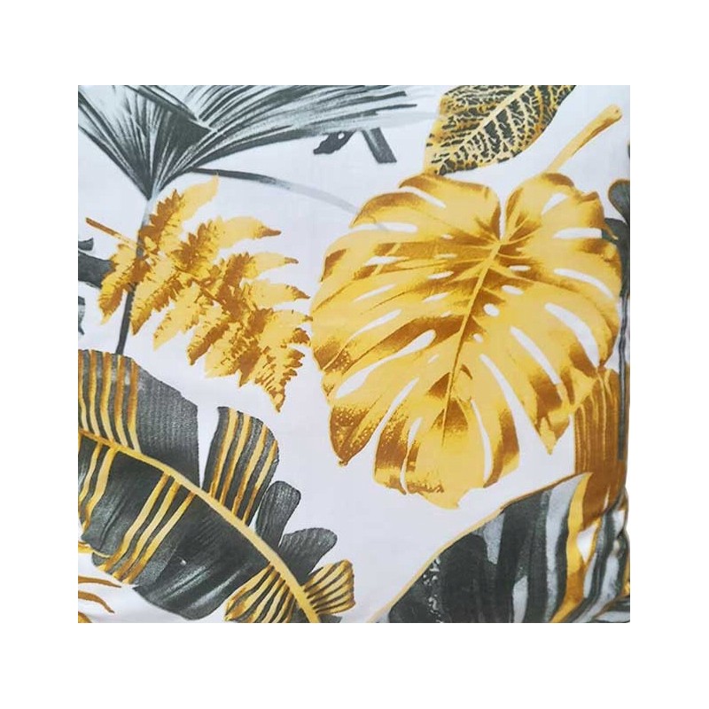 Kvadratinė išmatų pagalvėlė 30cm, 100% medvilnė, didelės baltos monsteros