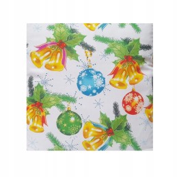 Kvadratinė pagalvėlė taburetė 30x30 Kalėdų varpeliai