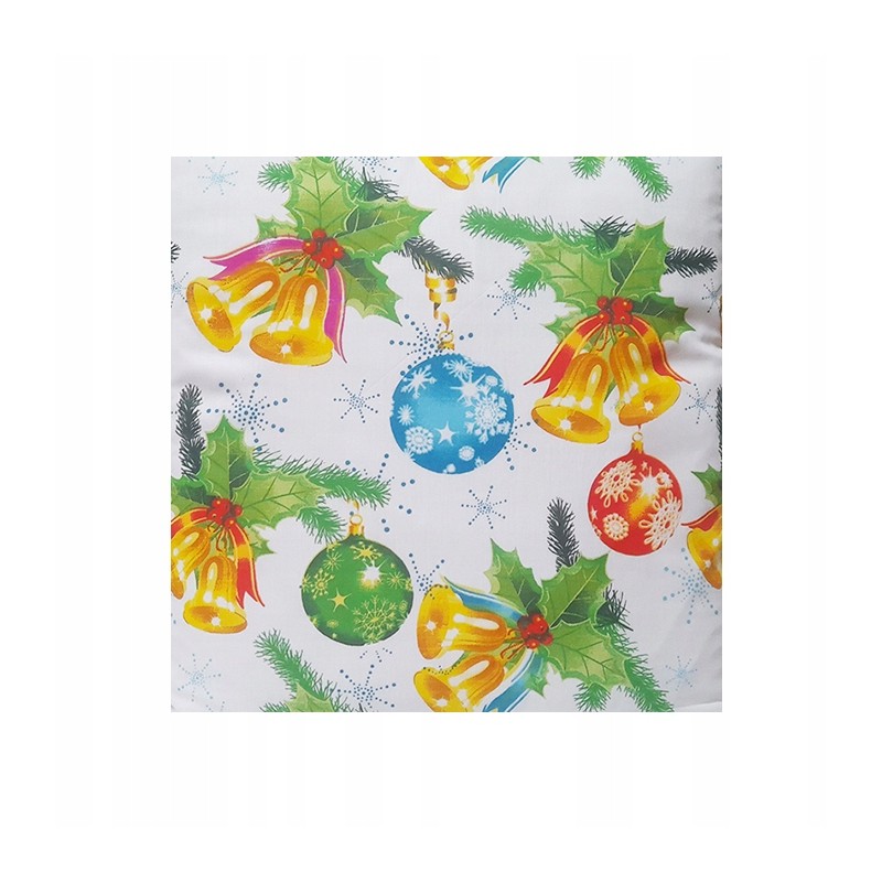 Kvadratinė pagalvėlė taburetė 30x30 Kalėdų varpeliai