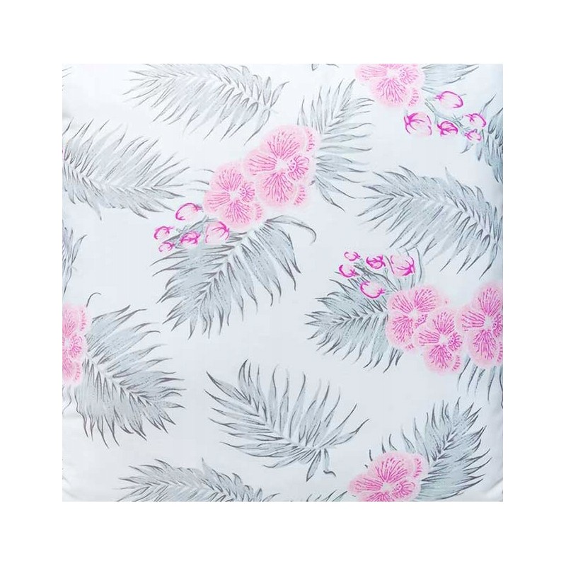 Kvadratinė pagalvėlė taburetė 30x30 rožinės spalvos orchidėjos