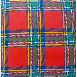 Kvadratinė taburetė pagalvėlė 30cm tartano