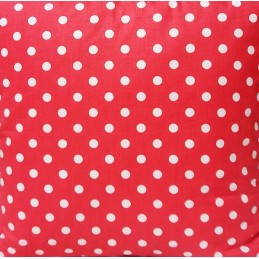 Kvadratinė pagalvėlė taburetei 30x30 žirnių raudona