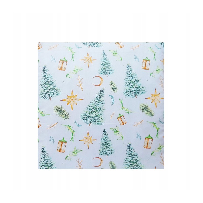 Kvadratinė pagalvėlė taburetė 30x30 Kalėdų eglutė auksinė