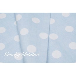 Kvadratinė išmatų pagalvėlė 30cm, 100% medvilnė, mėlyni taškeliai