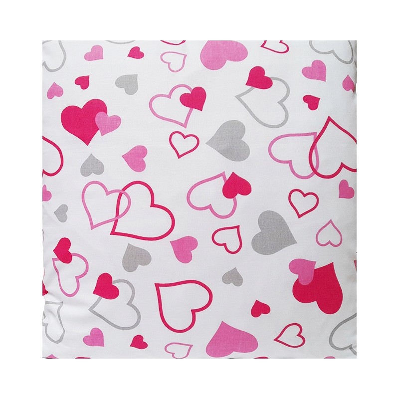 Kvadratinė išmatų pagalvėlė 30cm medvilnė 100% Valentino diena pilka raudona