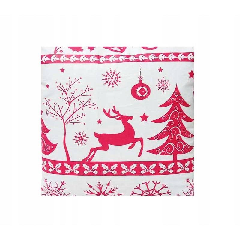 Kvadratinė pagalvėlė taburetė 30x30 Kalėdų raudona